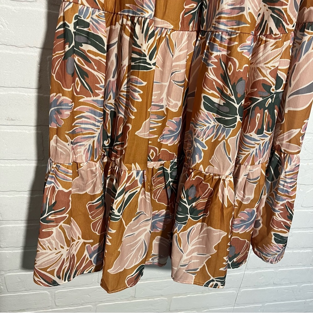 Jacquie the Label Womens Maxi Dress Long Palm Designs Tropical Print Medium - Picture 5 of 8